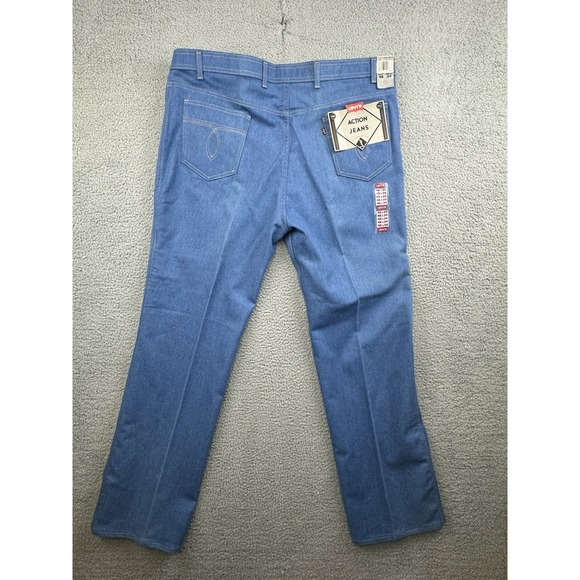 VTG 90s Levis Action Jeans Mens 46x34 (Fits 44x35) Blue Made in the USA NWT!‎ - Picture 4 of 14